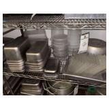Shelf of Prep pans and containers