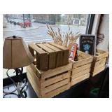 Wooden Crates, Lamp and mIsc.