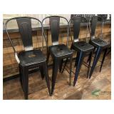 (4) Metal Hightop Chairs