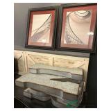 Large metal letters and wall decor