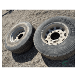 Michelin 385/65R22.5 Tires on Aluminum rims