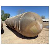 12,000 gallon Fiberglass tank, has been cut and flushed