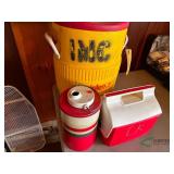 Thermos and coolers