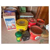 Numerous vintage tins