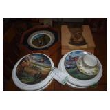 Numerous collectible dishes