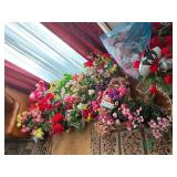 Numerous fake flowers