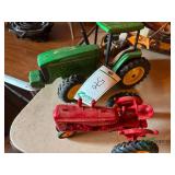 (2) Toy tractors