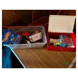 Box of hot wheels and more