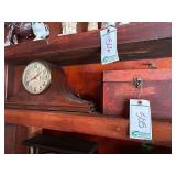 Mantel clock and wood box