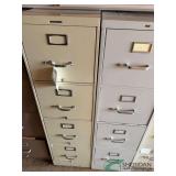 Pair of 4 drawer file cabinets
