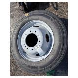 New 225/70R19.5 Tire on 10 bolt Dual Rim