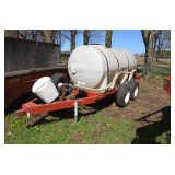 Nurse tank on trailer and transfer pump