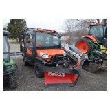 Kubota RTV X1100 with Boss 6'6 Power VXT Plow and Boss VBX 3000 Spreader