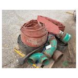 8 inch rubber manure hose with Houle fittings