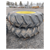 (2) 18.4 x 34 Armstrongs on Double Bevel Rims