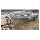 12' V Bottom Boat & Trailer