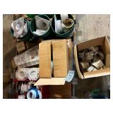 Pallet of toilet, drain fittings, and more