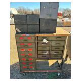 Steel cabinets and contents