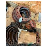 Numerous flanges and clamps