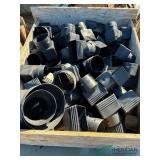 Crate of down spout connectors