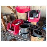 Pallet of ferncos, clamps, and couplers