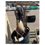 Bin of numerous hand tools