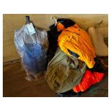 Assorted hunting jackets and other coats