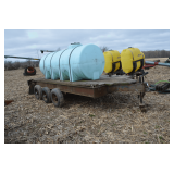 1000 Gallon Poly Tank on Homemade Trailer