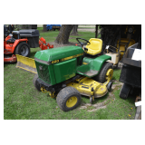 John Deere 420 lawn mower with front blade