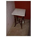 marble topped lamp stand/ plant stand