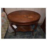 Round wooden table