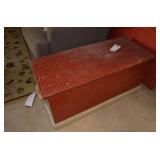wooden box with decorative plate collection