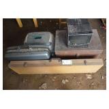 vintage luggage TV wood travel box