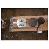 Decorative double edge axes and skillets