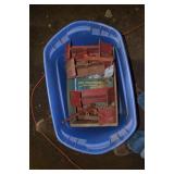 Plastic tote with contents