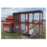 Chicken Coop with Run & Assorted Feeders/Waters in coop, row:4