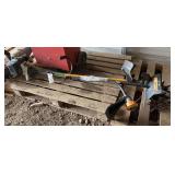 Ryobi string trimmer with tiller attachment, bldg:green