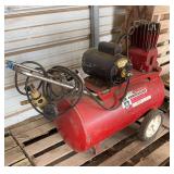 Sears 3hp Red Air Compressor, bldg:green