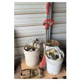 Welding Rods, Pump, Electrical Supplies, & String Trimmer, bldg:locked