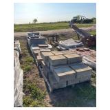 U-Cara Multi Face Wall System Wall Blocks (4) Pallets & (1) Pallet of Retaining Wall Block, row:7