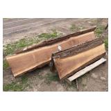 (4) Walnut live edge slabs, row:1
