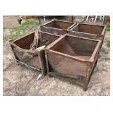 (4) Metal Bins, row:5