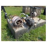 Water tank with Pacer pump and Honda GC160 engine, 2 reels