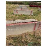 (4) Concrete feed bunks, 8 ft long