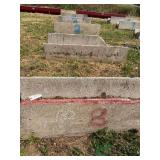 (5) Concrete feed bunks, 8 ft long