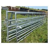 (3) Galvanized Livestock Gates, 14 ft