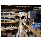 Corner of storage room, fire alarms, light fixtures, fittings, switches and more