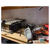 Portable table saw, lights and misc.
