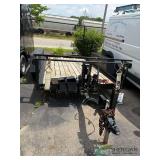 14 ft Tandem Axle Trailer, low profile, with winch, weighs less than 2500#