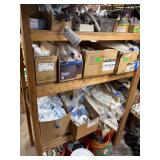 Contents of shelves, bathroom/ kitchen sink plumbing items